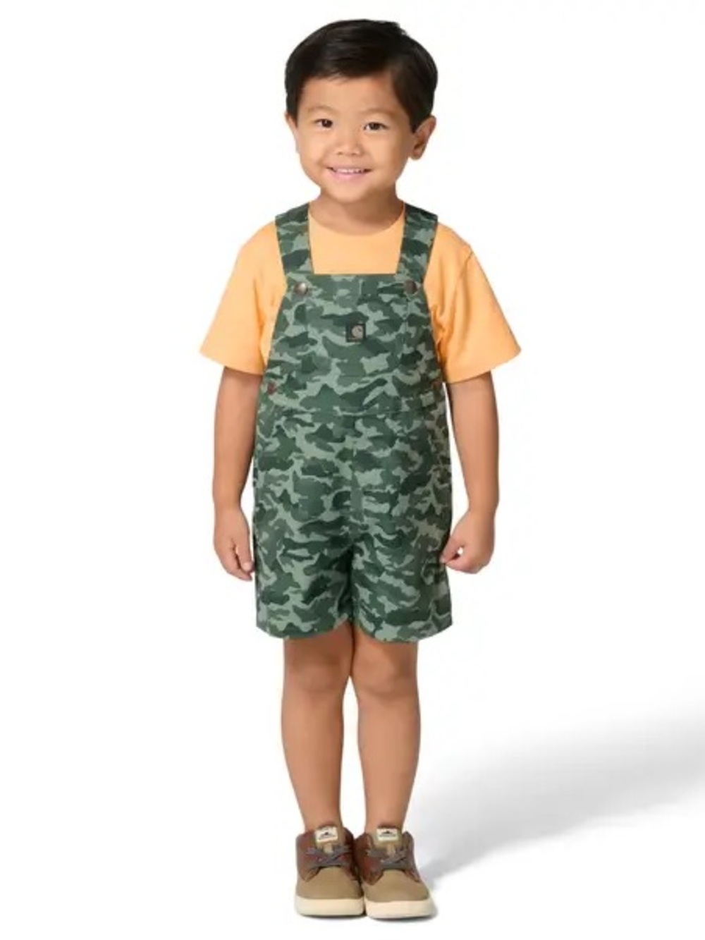 Carhartt Kids Camo Short Overalls - Green